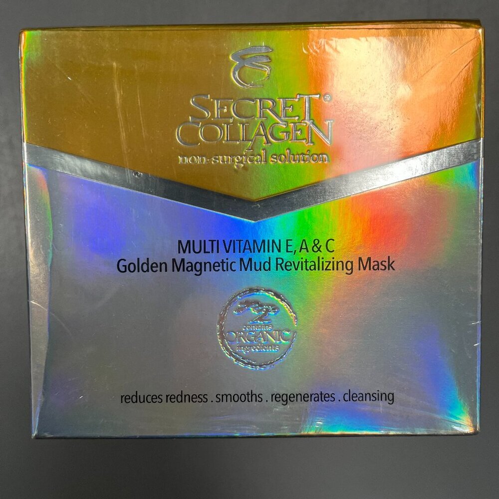 Secret Collagen Multi Vitamin E, A, C Golden Magnetic Mud‎ Revitalizing Mask NEW